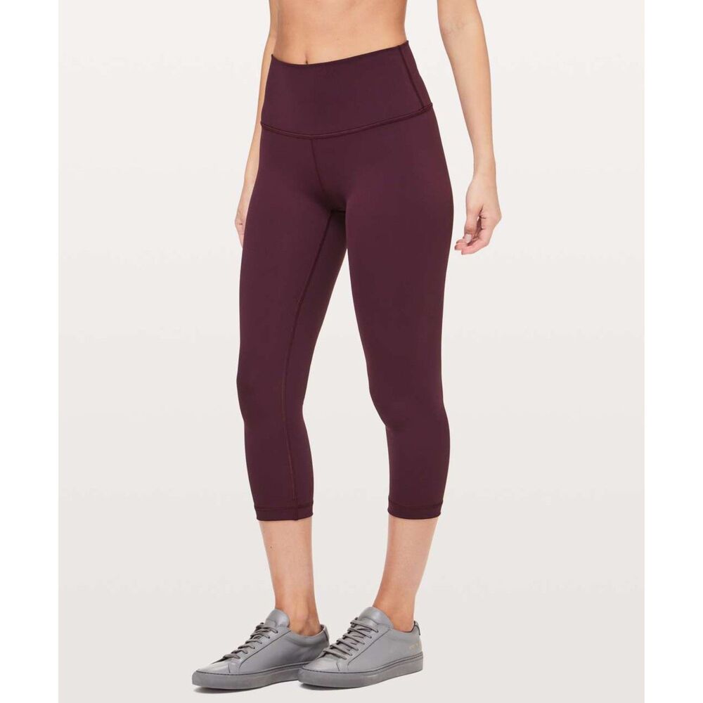 Lululemon Wunder Under Crop (Hi-Rise) *Full-On Luxtreme 21" Dark Adobe Size 6